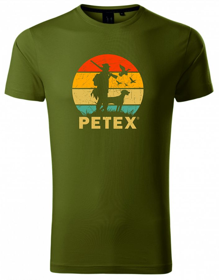 Pánské tričko myslivecké se psem PXT CREATIVE 153 avocado green